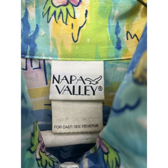 Vintage Napa Valley Track Jacket Womens Large‎ 90s Beach Fish Vacation Coastal - Picture 3 of 7